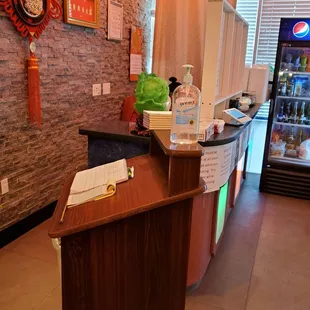 Sept 2020: Checkout area beside the front entrance