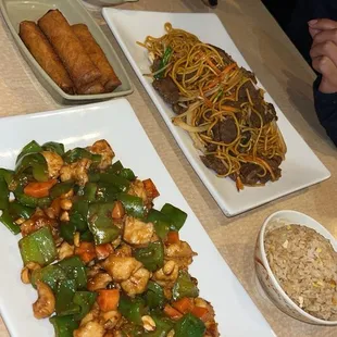 Kung pao chicken and beef lo mei so delicious