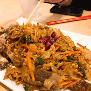 Pad see eew is always better when spicy