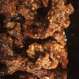 General tso " beef" super salty