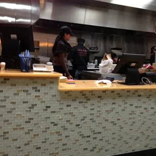 interior, sushi and sashimi