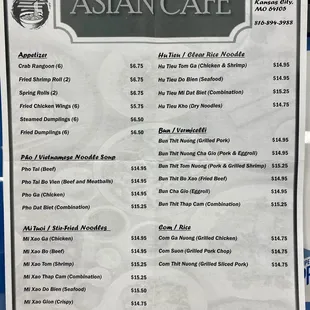 Menu Front
