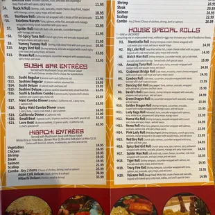 Updated menu