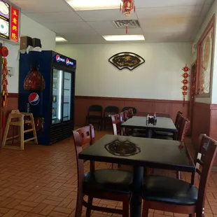 Inside of Asian cafe.
