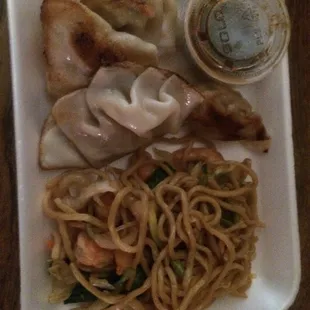 Dumplings and lo mien