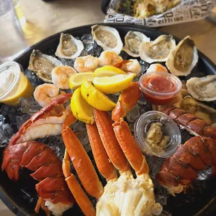 There's no "mini" about this seafood tower. Did not disappoint!