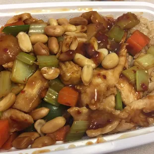 My fave, Kung Pao Chicken - extra spicy