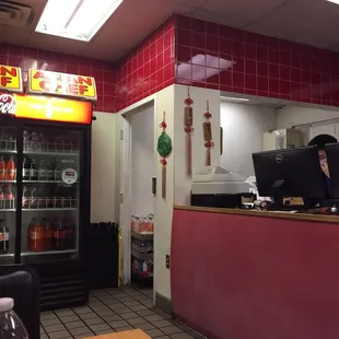 a woman at the counter
