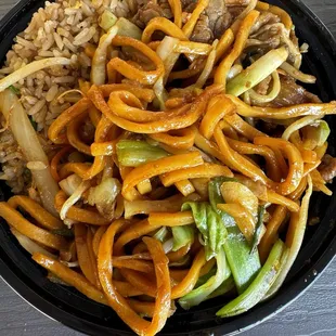 Beef lo-mein lunch combo - meat was tender