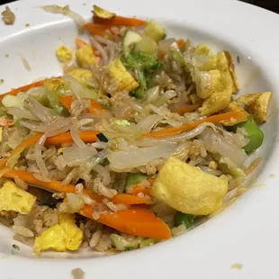 62. Vegetable Chow Mein over  24. Vegetable Fried Rice