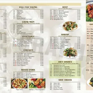 The new menu