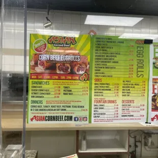 menu and prices