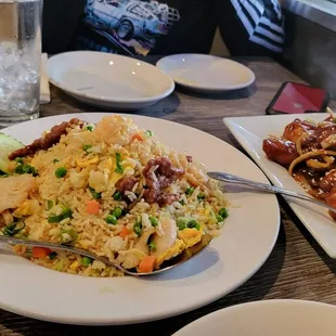 Fried rice and House Special Chicken