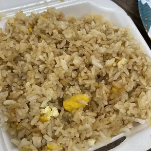 Fried rice. Adding onions would be a wonderful touch