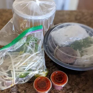 Combination pho takeout