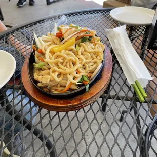 a plate of noodles