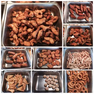 a variety of food items