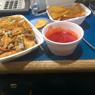 a variety of food items