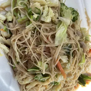Lunch special chicken pancit. $6.15 + tax