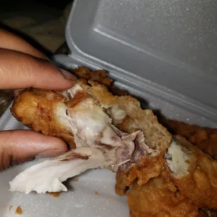 Inside of chicken wings