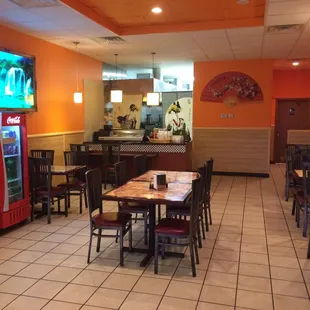 The dining area.