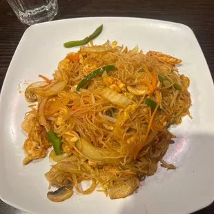 Singapore Noodles without curry sauce SO GOOD