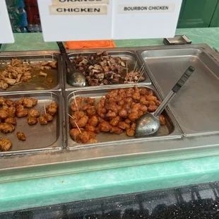 Bourbon chicken was amazing.