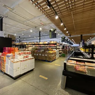 the food section of a grocery store