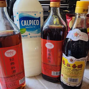 Shaohsing Rice Cooking Wine, Calpico beverage, and Chinkiang Vinegar (3/15/24)