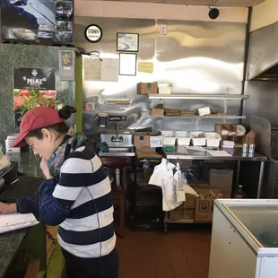 a woman working in a restaurant
