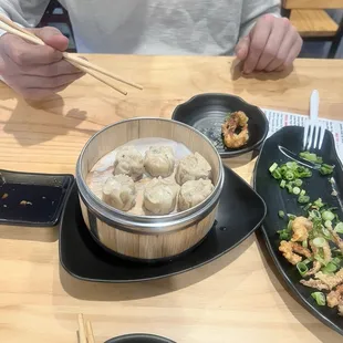 Pork shumai and calamari