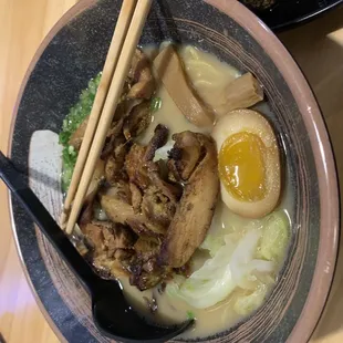 Grilled chicken ramen