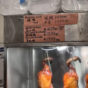 Roast duck and updated menu