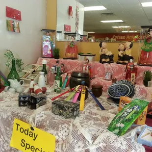 a variety of items on a table
