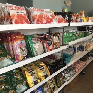 a variety of food items