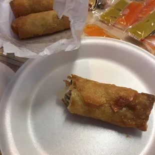 Their cheesesteak egg rolls are my guilty pleasure