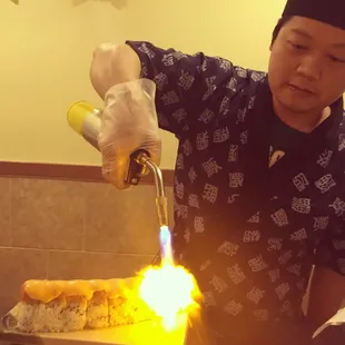 this roll is in fire