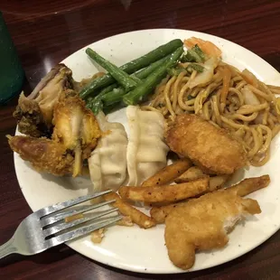 a plate of food on a table