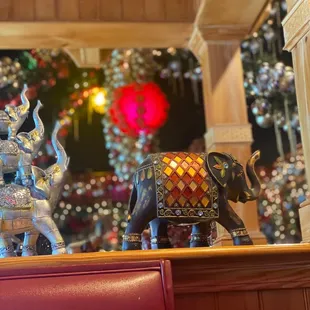 an elephant and an elephant figurine