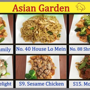 a variety of asian dishes