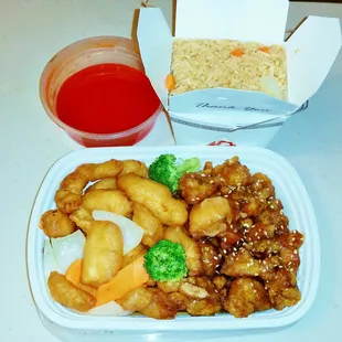 Sweet n sour &amp; sesame chicken