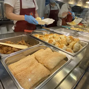a woman preparing food