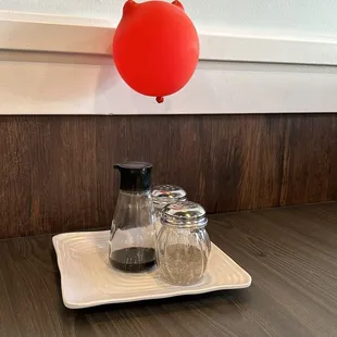 Interesting balloon w/ condiments