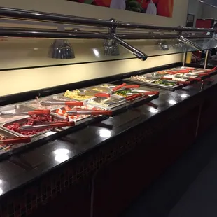 Choose your items from the Hibachi bar for the chef to grill.