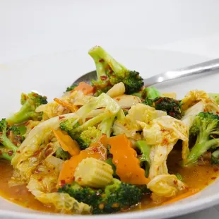 broccoli, carrots, and other vegetables