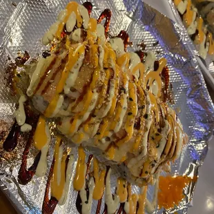 a plate of food on a table