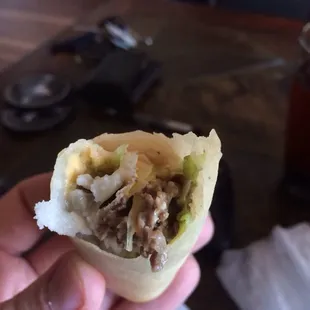 Cheesesteak springrolls!!