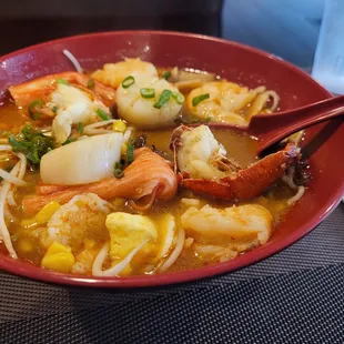 Spicy seafood miso ramen