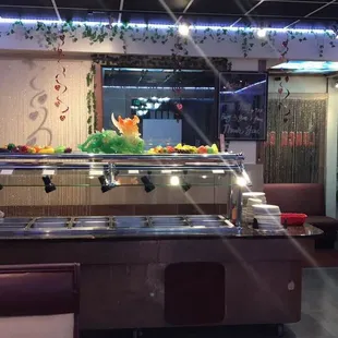 the dining area of the restaurant