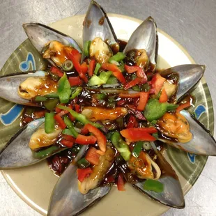 mussel in hot garlic sauce